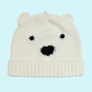 Kate Spade Hat Beanie French Cream Wool Blend Polar Bear Cottagecore Christmas